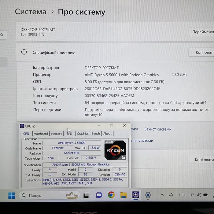 Ноутбук Acer Spin 5 SP513-41